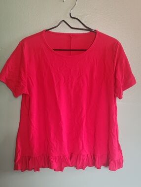 Red Ruffle Tee